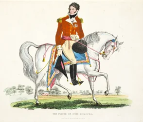 Zijne Koninklijke Hoogheid, de Prins Regent van Groot-Brittannië, illustratie uit An Historical Account of the Battle of Waterloo door William Mudford, 1816