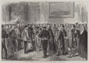 Zijne Koninklijke Hoogheid de Prins van Wales houdt zijn eerste ontvangst