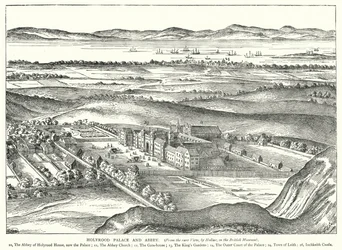 Holyrood Paleis en Abdij (gravure)