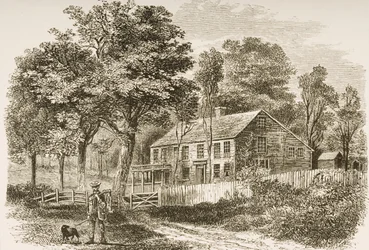 Huis van de historicus, William H. Prescott, Pepperill, nabij Boston, rond 1870, uit 
