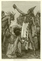 Menselijk Offer Quetzalcoatl