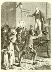 Hunt spreekt de mensen toe in Manchester