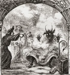 Illustratie naar George Cruikshank voor het gedicht 