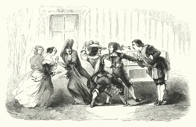 Illustratie voor De Barbier van Sevilla door Rossini (gravure)