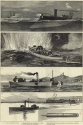 Illustraties van torpedo-oorlogsvoering