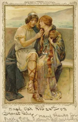 Imogen en Posthumus uit William Shakespeares toneelstuk, Cymbeline