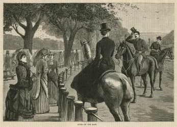 In de rij; Rotten Row, Hyde Park, Londen