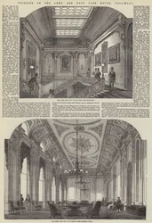Interieur van het Army and Navy Club House, Pall-Mall