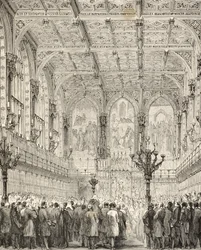 Interieur van het House of Lords, uit 