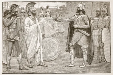 Ontmoeting tussen Agesilaus en Pharnabazus