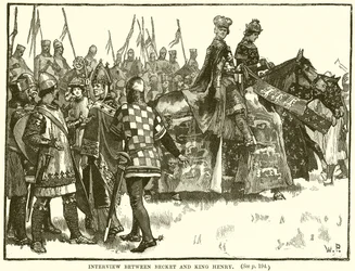 Ontmoeting tussen Becket en koning Henry
