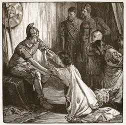 Interview tussen Coriolanus en zijn vrouw en moeder