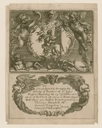 Uitnodiging voor de Society of Painters voor 24 oktober 1678
