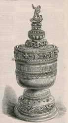 Ivoren Grace Cup van Thomas à Becket, gezet in goud