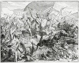 Jan Zizka aan de winnende kant bij de Slag bij Grunwald in 1410