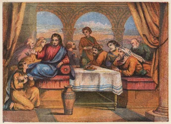 Jezus Christus met zijn discipelen en Maria Magdalena