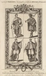 Julius Caesar, Een Deense Generaal, Egbert en Ethelwolf, illustratie uit 