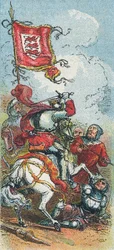Koning Edward III bij de slag van Crecy