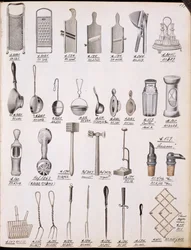Keukengerei, uit een handelscatalogus van huishoudelijke goederen en fittingen, c.1890-1910