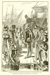Landing van Richard Chancellor bij Holmogory, in de Witte Zee, 1553
