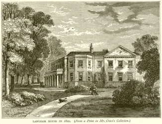 Langham Huis in 1820