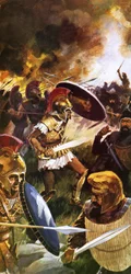 Leonidas en zijn troepen vechten tot het einde