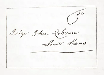 Brief van Daniel Boone aan rechter John Cobren, origineel gedateerd 5 oktober 1809