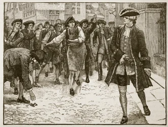 Lord Bute en de Londenaren, 1763, illustratie uit Cassells Illustrated History of England