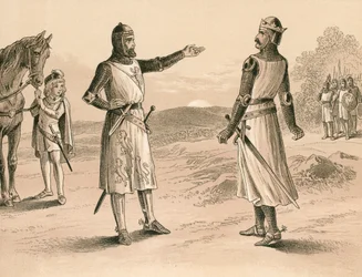 Lord Pembroke en Bruce voor de slag bij Methven