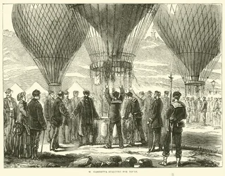 M Gambetta vertrekt naar Tours, november 1870