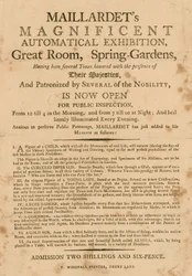 Maillardets prachtige automatische tentoonstelling, Grote Zaal, Spring Gardens, Londen