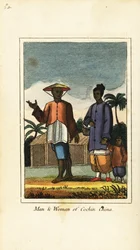 Man en vrouw van Cochin China (Vietnam) 1818