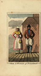 Man en vrouw uit Friesland, Nederland