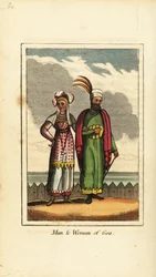 Man en vrouw uit Goa, India