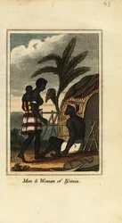 Man en vrouw van Issinia, Guinee, West-Afrika