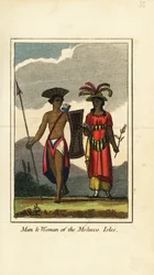 Man en vrouw van de Molukse Eilanden