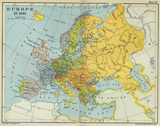 Kaart van Europa in 1910