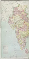 Kaart van India, gepubliceerd onder leiding van Kolonel H.R. Thuillier, R.E., Opperlandmeter van India, 1877