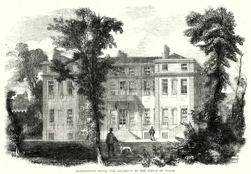 Marlborough House, de residentie van de Prins van Wales (gravure)