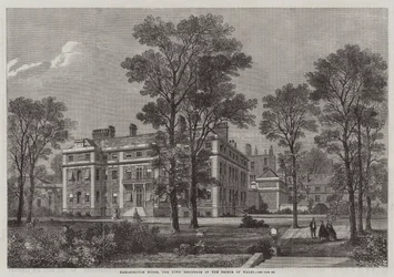 Marlborough House, de Stadsresidentie van de Prins van Wales (gravure)