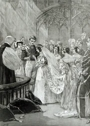 Huwelijk van Koningin Victoria (1819-1901) en Prins Albert (1819-61) in St. James