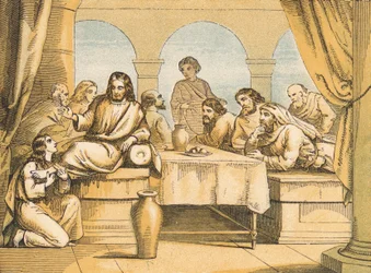 Maria zalft de voeten van Jezus