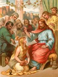 Maria wast de voeten van Jezus