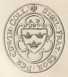Vrijmetselaarszegel van de Grootloge van heel Engeland, York, ca. 1766, uit The History of Freemasonry, deel II, uitgegeven door Thomas C. Jack, Londen, 1883