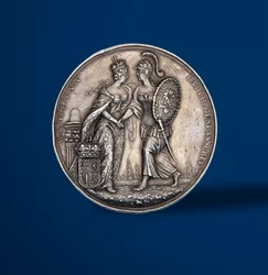 Medaille ter herdenking van de kroning van Willem en Maria, 1689 (keerzijde van 419670)