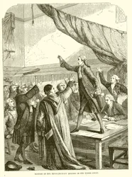 Bijeenkomst van de revolutionaire leiders in de tennisbaan