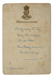 Menu voor Kerstdag in Sandringham