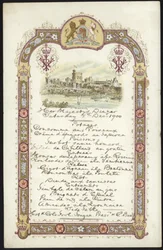 Menu voor de Koninklijke Lunch