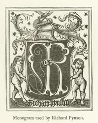 Monogram gebruikt door Richard Pynson