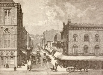 Montgomery Street, San Francisco in de jaren 1880